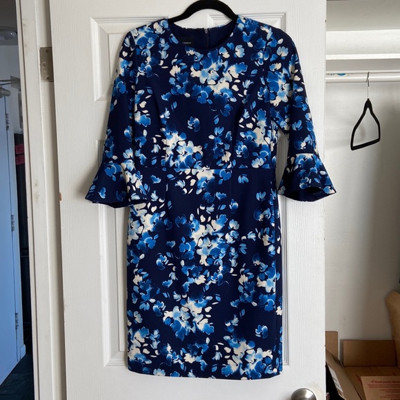 Patterned fitted midi dress - Picture 1 of 4